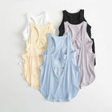 Summer Yoga Vest Women's Shockproof Chest Pad Two-In-One Sports Blouse Loose Running Fitness Set Burqa