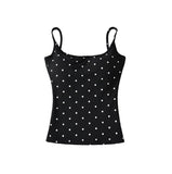 Wave Point Sling Small Vest Woman 2026 Summer New Hottie Style With Chest Cushions Bare Back Bottom Top
