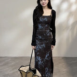 Pure Windy Sexy Dizziness Sleeveless Sling Dress Women 2025 New Summer Body Design Feel Open Fork Dress