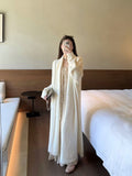 Lazy Wind Relaxes Soft Long Sweater Coat Women Early Autumn And Winter Korean Version Of Loose Long-Sleeved Over-Knee Knitted Open Shirt