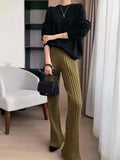 Knitted Wide Leg Pants Women Autumn And Winter 2026 New High-Waist Hanging Pendant Straight Trousers Loose Thin Thick Trousers