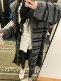 Korean Languid Hooded Striped Knitted Cardigan Women's Autumn And Winter Fashion Casual Long Sweater Jacket