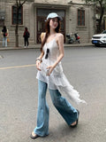 Korean Wave Point Lote Side Hanging Dress Women 2026 Early Spring New Seaside Holiday Wind Irregular Skirt Tide