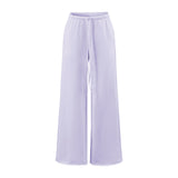 Korean Lazy Sleet Rope Wide Leg Sweatpants Women Summer Comfortable Tight Waist Hanging Feeling Casual Straight Pants