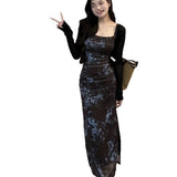Pure Windy Sexy Dizziness Sleeveless Sling Dress Women 2025 New Summer Body Design Feel Open Fork Dress