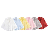 Summer New Mix-Width Wide-Sleeved Shirt 2340712300