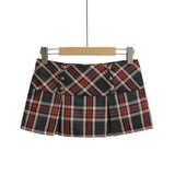 Vintage Tat Dress Skirts Women Autumn High-Rise Thin Legs Long Pure Hot Girl Super Short Skirt Anti-Walking