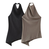 Hang Neck Minimalist Blouse 8346330 Minimalist Trousers 8306330 Set