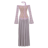 French Retro Lace Splicing Dress Women's New Autumn High-End Feeling Thin Temperament Long Dress
