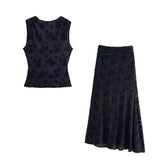 2025 Spring Dress Women's New Dew-Planted Velvet Net Sleeveless Top 3067134 3152530