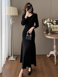 Autumn And Winter With Coat With Sweater Dress Women 2026 New Temperament Thin Bottom Knit Dress Dress