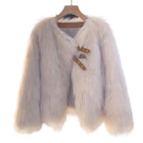 In The Autumn Of 2025, The New Autumn And Winter Fur Coat Short Korean Version Of The Leisurely Small Fragrant Blouse Woman