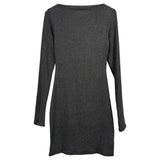 New Two-In-Two-Swear Oblique Shoulder Dress A Word-Word Bag Hip Skirt Short Skirt Tight-Nender Sleeve Bottom Dress Autumn Winter South Korea