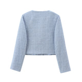 Autumn New Coarse Spinning Round Collar With Small Fragrant Short Coat 1195099