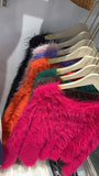 Autumn And Winter New Lazy Wind High-End Temperament Candy V Collar Short Imitation Stings Hair Knitted Shirt