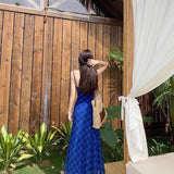 French Vintage Suspension Dress 2025 Summer New Fashion Spice Girl Design Slend Of Stupe