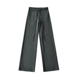 Hooded Yoga Zipper Coat Women 2026 Spring And Autumn New Solid Dress + Rope Straight Trousers Set