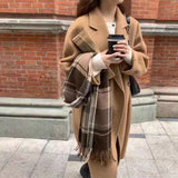 2025 Autumn And Winter New Coat Lady Cashmeal High-Grade French Plus Cotton Thick Imitation Coat Coat Long Model