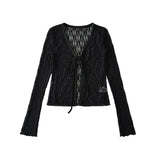 Lace With Cardigan Top Woman 2026 Summer New Hot Girl Wind Solid Hollow Shawl Wear Coat