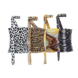 Spring 2025 New Women's Animal Print Pattern Net Tector-Smeared Tsets Half Dress