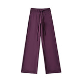Hooded Yoga Zipper Coat Women 2026 Spring And Autumn New Solid Dress + Rope Straight Trousers Set