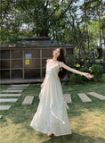 Vacation Wind Flower Design Sense Of Sling Dress Women 2025 Summer New Waist Showing Thin And Fairy Long Dress