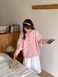 Butterfly Purple Sweater Cardigan Women Autumn And Winter New Tice With Flower Wool Large Loose Lazy Knit Coat