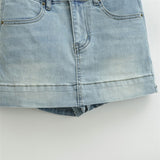 Korean Niche Temperament Sexy Cowboy Short Skirt Women Summer Anti-Skinny Design Hot Girl Hip Skirt