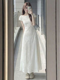 French Beautiful White Dress Women's Summer 2026 New High-End Design Sense Of Niche Temperament Waist Dress