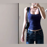 W461, Wide Strap Sling Vest Women Summer Wearing Hottie Slimming Snuffless Fitness