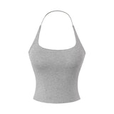 Pure Hot Girl Hanging Neck With Chest Cushion Small Vest Temperament Outside Swing Long Sleeve Hood T-Shirt Hottie Two Sets Of Women