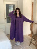 French Languid Knitting Two Sets Of Female Long Over Knee Sweater Slings With Dress Set