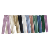 Summer New Straight High-Rise Thin Solid-Colored Slacks 2761048