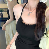 Sweet Spice Girls 2025 With Hanging Neck Sling Vest For Summer Body Dress Short Bottom Top