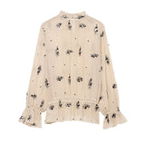 Early Spring New Beads Translucent Shirt 9119967330