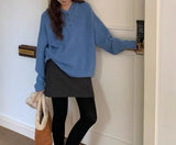 Large-Size Hooded Knitted Sweater Women 2025 Early Autumn And Winter New Fat Mm Korean Version Of Loose Thin Tat-Bottom Shirt