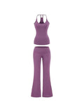 Yoga Sports Set Decorate The Body With Chest Cushion Elastic Sling Slings Small Vest + Over The Waist Thin Hanging Micro-Trumpet Trousers