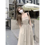 Spice Girls Folded Corset Dress Women's Fashion Temperament A-Character Skirt Waist Thin
