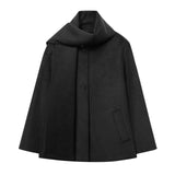 Autumn New Wool-Blend Scarf Short Coat 6318275