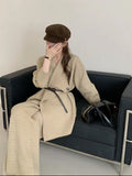 Autumn And Winter Lazy High-End Knitting Suit Women 2025 New Big Lap-Fleet Sweater Coat + Two-Legged Trousers