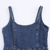 BSK&TRAF Women's Summer 2025 New Street Wind Shoulder-Scared Denim Dress 5252282