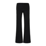 Ballet Style Bottom Hanging Neck Sling + Long Sleeve With Open Shirt + Lateral Waist Hanging Micro-Horn Pants Three-Piece Set Of Women