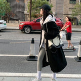 Autumn And Winter New Long-Caped Lamb Wool Coat Women With Loose Plus Velvet Coat Korean Lamb Coat