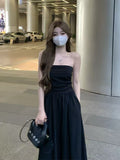 Spice Girls Folded Corset Dress Women's Fashion Temperament A-Character Skirt Waist Thin