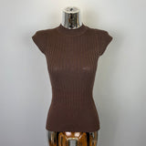 South Korea's New Summer Temperament Half-High Collar Body Tight Body Slim With Short-Sleeved Knit T-Shirt Top Women Ins
