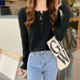 Spring And Autumn New Knitted Knitted Shirt Women Decorate Thin Long Sleeve Bottom Shirt Tops Fashion Inside Sweater