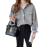 Spring And Autumn 2025 Loose Casual White Shirt Women Solid Color Thin With Long-Sleeved Shirt Coat Women Free Of Hot 3D