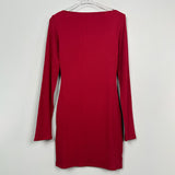 New Two-In-Two-Swear Oblique Shoulder Dress A Word-Word Bag Hip Skirt Short Skirt Tight-Nender Sleeve Bottom Dress Autumn Winter South Korea