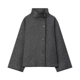 Autumn New High-Necked Velvet Line Loose Fashion Long-Sleeved Coat 7522264733