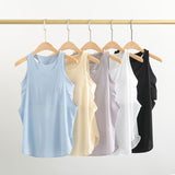 Summer Yoga Vest Women's Shockproof Chest Pad Two-In-One Sports Blouse Loose Running Fitness Set Burqa